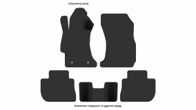 Interior mats for the Subaru Impreza GP/GJ 2011-2015 IV generation EU Sedan - Фото 4