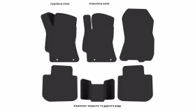 Interior mats for the Subaru Legacy BM 2009-2014 V generation EU Sedan - Фото 3