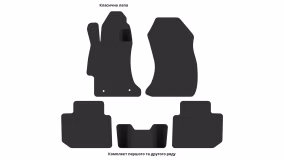 Interior mats for the Subaru Impreza GP/GJ 2011-2015 IV generation EU Hatchback - Фото 3