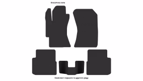 Interior mats for the Subaru Impreza GR 2007-2011 III generation EU Sedan - Фото 2