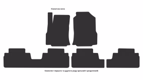 Interior mats for the Subaru Ascent 2018-… I generation US Crossover 7-seater - Фото 2