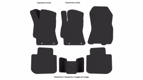 Interior mats for the Subaru Legacy (BM) 2009-2014 V generation EU Universal - Фото 2