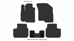 Interior mats for the Suzuki Swift (AZG) 2010-2017 V generation EU Hatchback 3-door - Фото 2