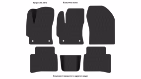 Interior mats for the Suzuki Swace 2020-… I generation EU Crossover Hybrid - Фото 2