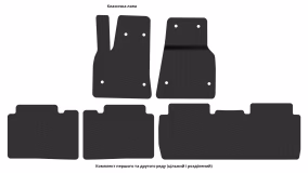 Interior mats for the Tesla Model S 2012-2021 I generation US Liftback pre-restyling - Фото 7