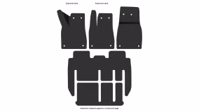 Interior mats for the Tesla Model X 2017-… I generation US Crossover restyling 7-seater - Фото 4