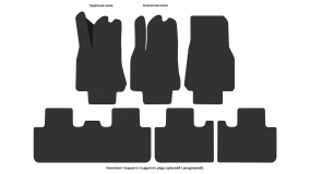 Interior mats for the Tesla Model Y 2020-2025 I generation US Crossover pre-restyling 5-seater - Фото 5
