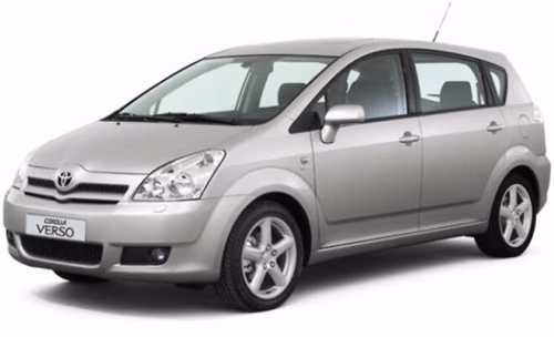 Interior mats for the Toyota Corolla Verso (Spacio) E120 2001-2007 II generation EU Minivan