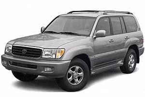 Interior mats for the Toyota Land Cruiser 100 1998-2003 VIII generation EU Crossover pre-restyling 7-seater
