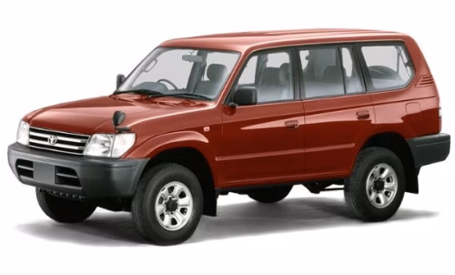 Interior mats for the Toyota Land Cruiser Prado J90 1996-2002 II generation EU Crossover 5-door 7-seater