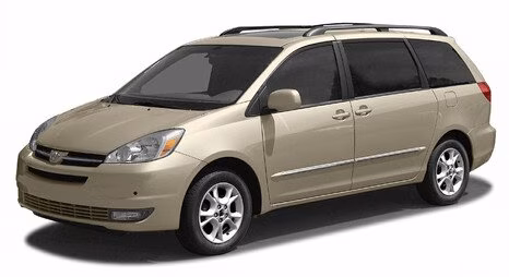 Interior mats for the Toyota Sienna XL20 2003-2009 II generation US Minivan 7-seater