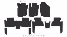 Interior mats for the Toyota Rav 4 CA30W 2010-2012 III generation EU Crossover restyling Short - Фото 3