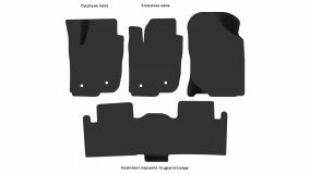 Interior mats for the Toyota Rav 4 CA30W 2005-2012 III generation US Crossover Long - Фото 3