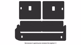 Interior mats for the Toyota Land Cruiser Prado J150 2009-2013 IV generation EU Crossover pre-restyling 7-seater - Фото 2