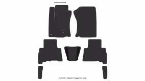 Interior mats for the Toyota Land Cruiser Prado J150 2009-2013 IV generation EU Crossover pre-restyling 7-seater - Фото 4