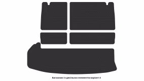 Interior mats for the Toyota Highlander XU50 2013-2021 III generation EU Crossover 7-seater - Фото 2