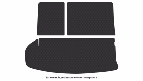 Interior mats for the Toyota Highlander XU50 2013-2021 III generation EU Crossover 7-seater - Фото 3