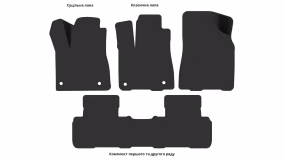 Interior mats for the Toyota Highlander XU50 2013-2021 III generation EU Crossover 7-seater - Фото 8