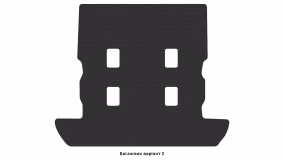 Interior mats for the Toyota Land Cruiser 200 2012-2021 IX generation EU Crossover restyling 7-seater - Фото 3