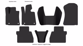 Interior mats for the Toyota Tundra 2007-2013 II generation US Pickup 4-door Double Cab - Фото 2