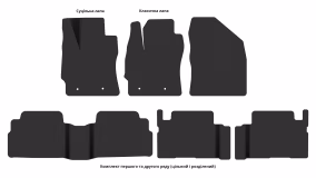 Interior mats for the Toyota Verso 2009-2018 I generation EU Minivan 7-seater - Фото 7