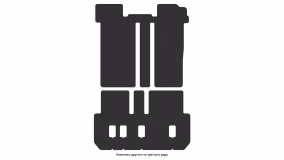 Interior mats for the Toyota Previa 2006-2019 III generation EU Minivan 6-seater - Фото 3