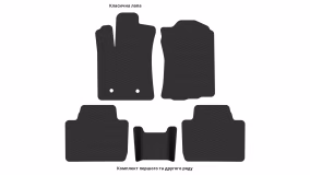 Interior mats for the Toyota Tacoma 2015-… III generation US Pickup - Фото 2