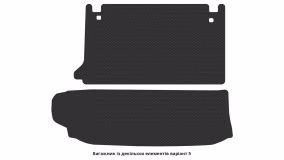 Interior mats for the Toyota Highlander XU70 2019-… IV generation Crossover 7-seater - Фото 2