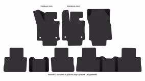 Interior mats for the Toyota Rav 4 XA50 2018-2025 V generation EU Crossover Hybrid - Фото 3