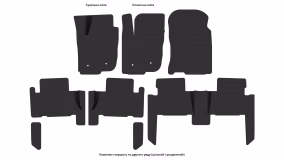 Interior mats for the Toyota Rav 4 CA30W 2005-2010 III generation EU Crossover pre-restyling Short - Фото 3