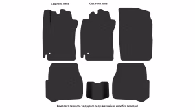 Interior mats for the Toyota Corolla E11 1999-2002 VIII generation EU Sedan restyling - Фото 2