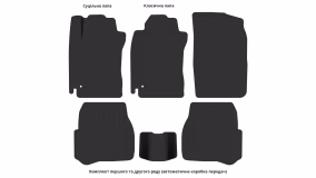 Interior mats for the Toyota Corolla E11 1999-2002 VIII generation EU Sedan restyling - Фото 3