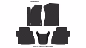 Interior mats for the Toyota Sequoia SR5 2007-2017 II generation US Crossover pre-restyling 8-seater - Фото 6