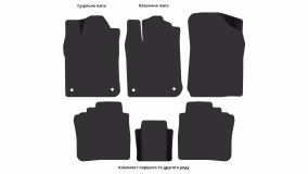 Interior mats for the Toyota Avalon XX40 XLE 2012-2018 IV generation US Sedan Hybrid - Фото 3