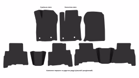 Interior mats for the Toyota Land Cruiser Prado J150 2017-2023 IV generation EU Crossover 2 restyling 5-seater - Фото 4