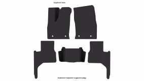 Interior mats for the Toyota Land Cruiser 300 2021-… X generation EU Crossover 5-seater - Фото 3
