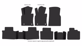 Interior mats for the Toyota Camry XV70 2020-2024 VIII generation EU Sedan restyling Hybrid - Фото 3