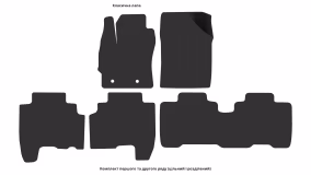 Interior mats for the Toyota Verso S 2009-2018 I generation EU Minivan 5-seater - Фото 3