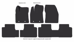 Interior mats for the Toyota Avensis T27 2009-2018 III generation EU Universal - Фото 3