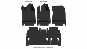 Interior mats for the Toyota ProAce city Verso 2019-… I generation EU VAN 7-seater - Фото 2