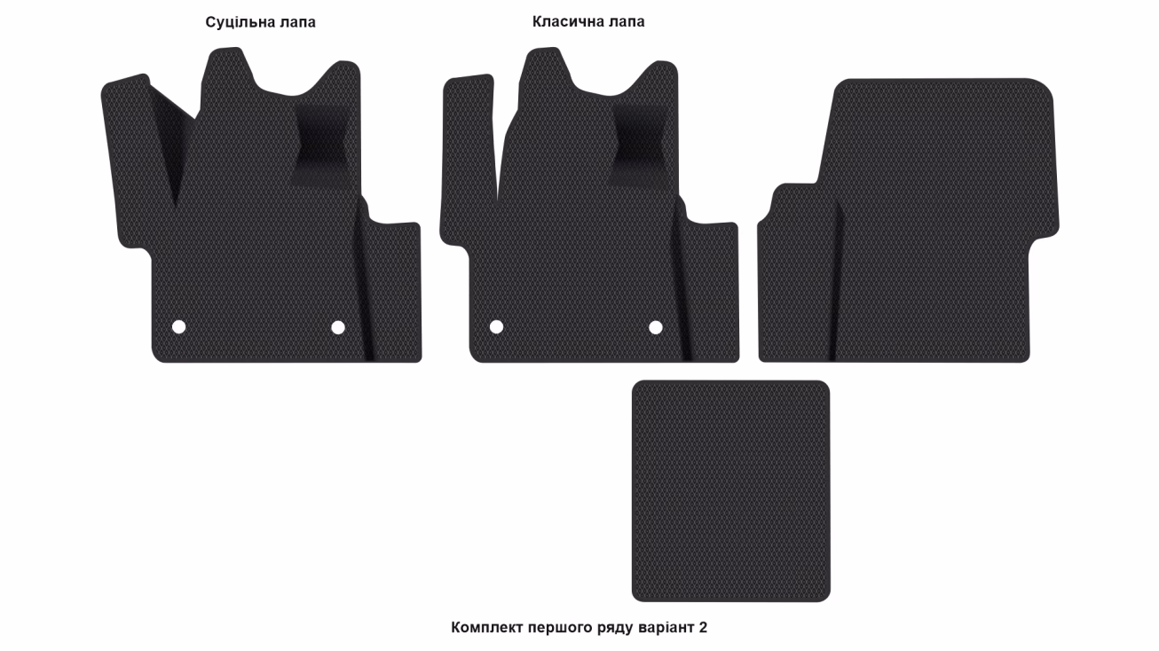 Interior mats for the Toyota ProAce Verso 2016-… II generation EU VAN 7-seater - Фото 3