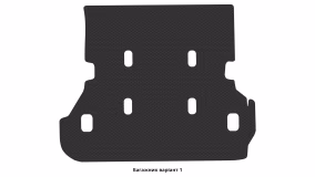 Interior mats for the Toyota Land Cruiser 100 1998-2003 VIII generation EU Crossover pre-restyling 7-seater - Фото 2