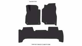 Interior mats for the Toyota Land Cruiser 100 1998-2003 VIII generation EU Crossover pre-restyling 7-seater - Фото 3