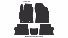 Interior mats for the Toyota Auris E180 2012-2018 II generation EU Universal - Фото 4