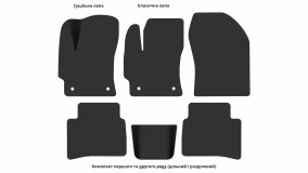 Interior mats for the Toyota Corolla E21 2018-… XII generation EU Sedan Hybrid - Фото 2