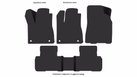Interior mats for the Toyota Highlander XU50 2013-2021 III generation EU Crossover 8-seater - Фото 2