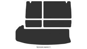 Interior mats for the Toyota Highlander XU50 2013-2021 III generation EU Crossover 8-seater - Фото 6