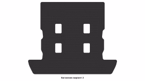 Interior mats for the Toyota Land Cruiser 200 2007-2012 IX generation EU Crossover pre-restyling 7-seater - Фото 2