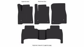 Interior mats for the Toyota Land Cruiser 200 2007-2012 IX generation EU Crossover pre-restyling 7-seater - Фото 4