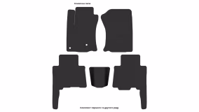 Interior mats for the Toyota Land Cruiser Prado J150 2009-2013 IV generation EU Crossover pre-restyling 5-seater - Фото 3